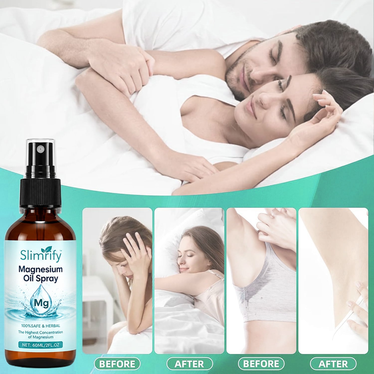 MagRest – Pure Magnesium Oil Spray for Muscle Relaxation and Restful Sleep