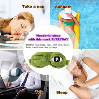 FrogDream – 3D Plush Sleep Mask with Cooling Gel