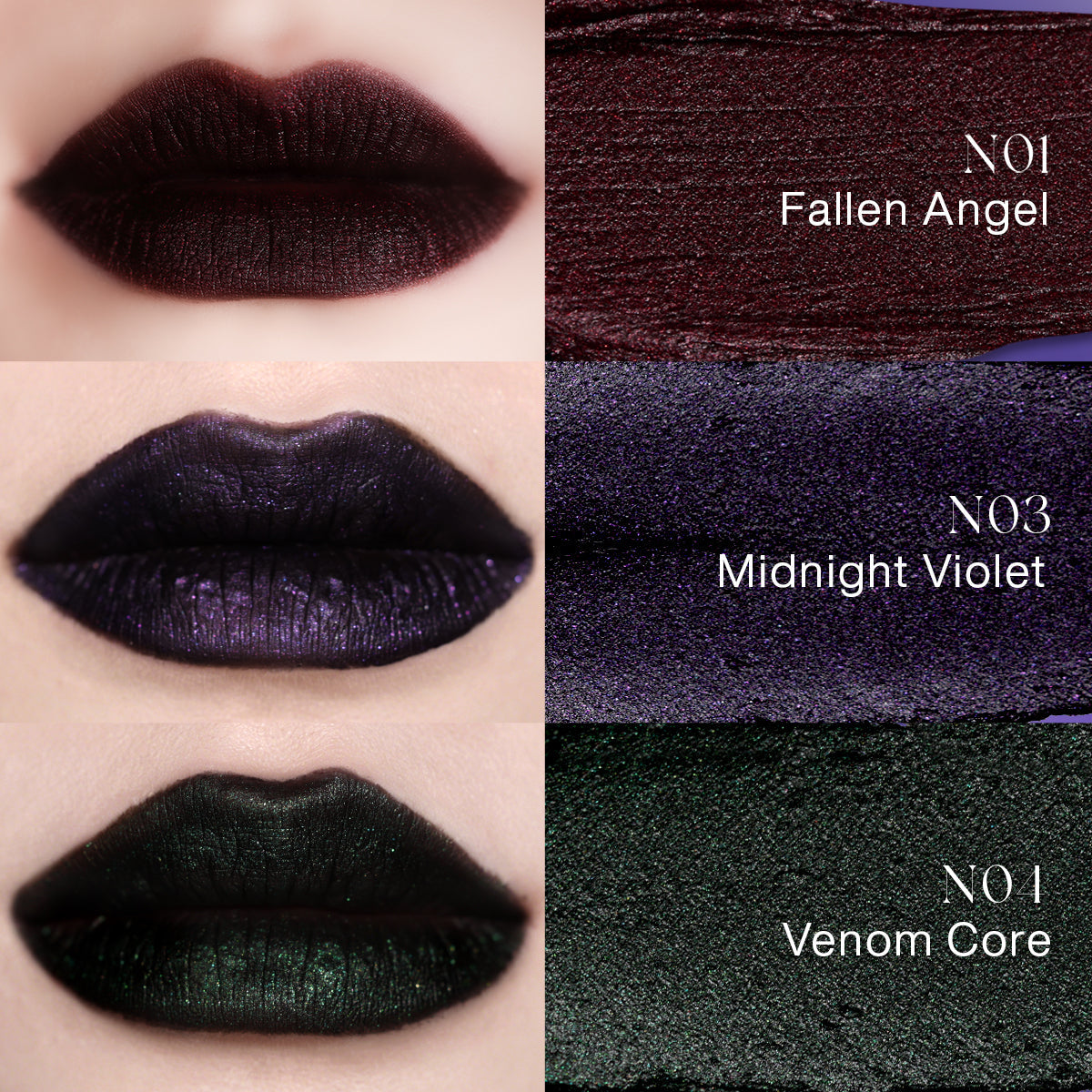 AlterRealm – Vegan Shimmer Velvet Lip Gloss in Bold Gothic Shades