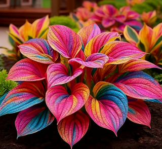 🌿Rare Multicolor Hosta Seeds – Unique Variegated Leaves for Eye🌸