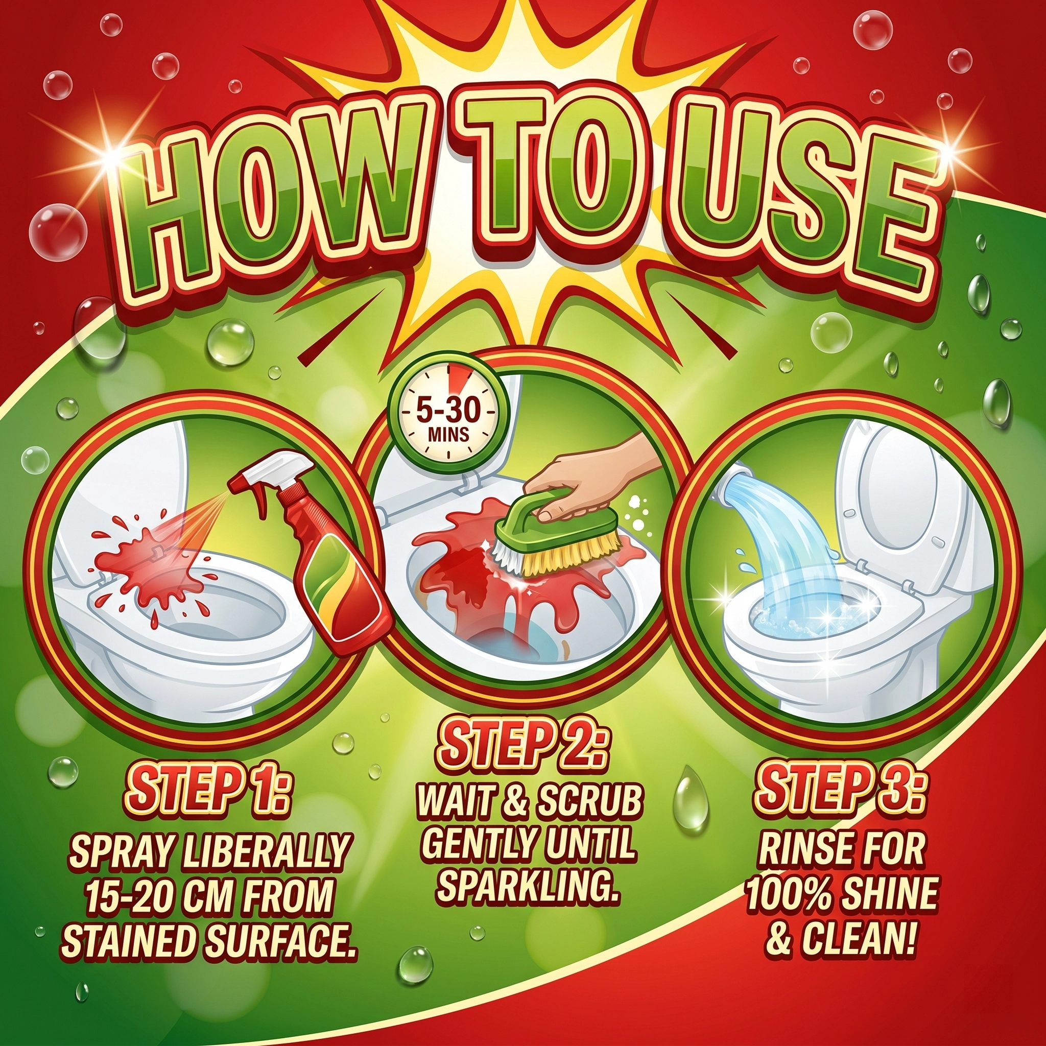 StainBlast – Foaming Bathroom Cleaner for Tough Toilet & Sink Stains