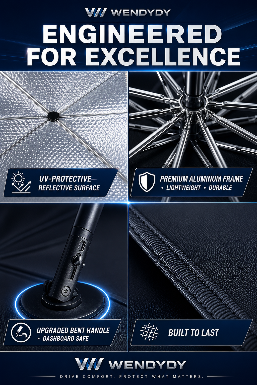 ShadeShield – Foldable Car Windshield Sun Shade Umbrella