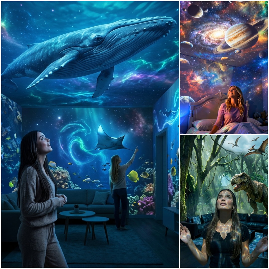 NebulaTide – 5D Galaxy & Ocean Projector Night Light for Bedroom & Car