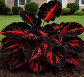 🌈Rare Multicolor Hosta Seeds – Unique Variegated Leaves for Eye🌸