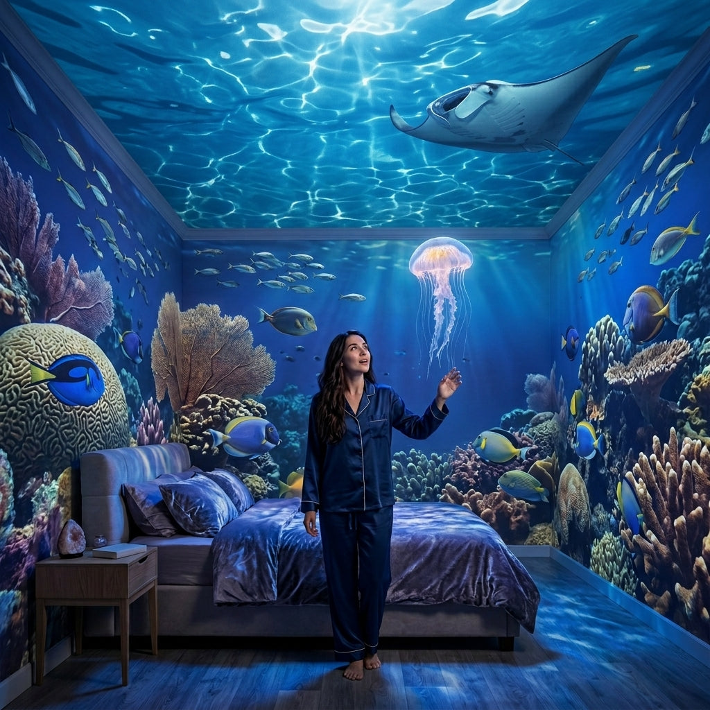 NebulaTide – 5D Galaxy & Ocean Projector Night Light for Bedroom & Car