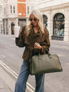 UrbanCarry – Olive Vegan-Leather Organizer Tote