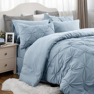 ☁️ CloudPleat – All-Season Pintuck Comforter Set