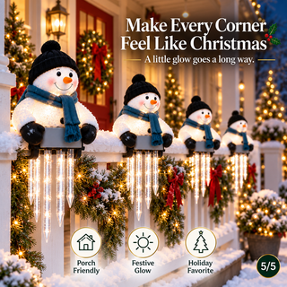 WinterGlow – Christmas Holiday Friends Icicle Railing Lights