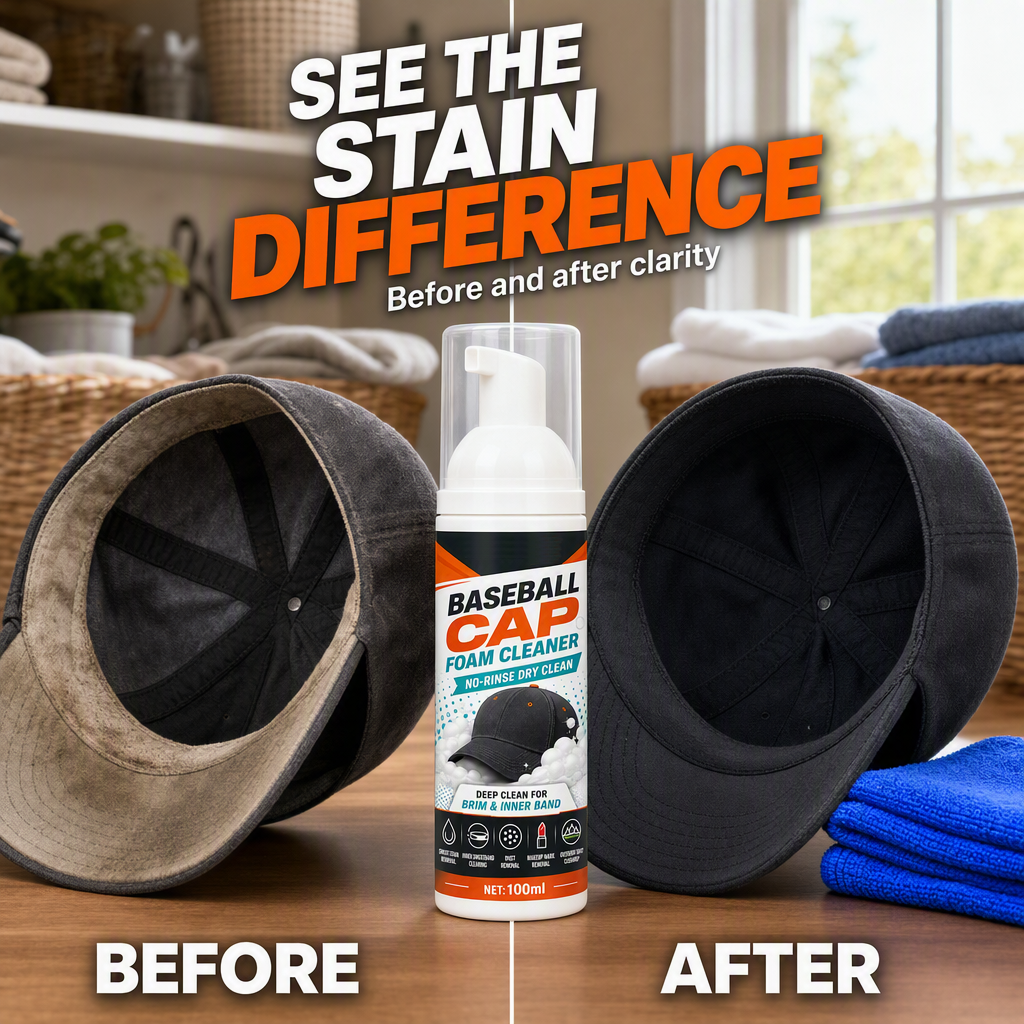 CapRevive Foam – No-Rinse Deep-Clean Foam Cleaner for Baseball Caps