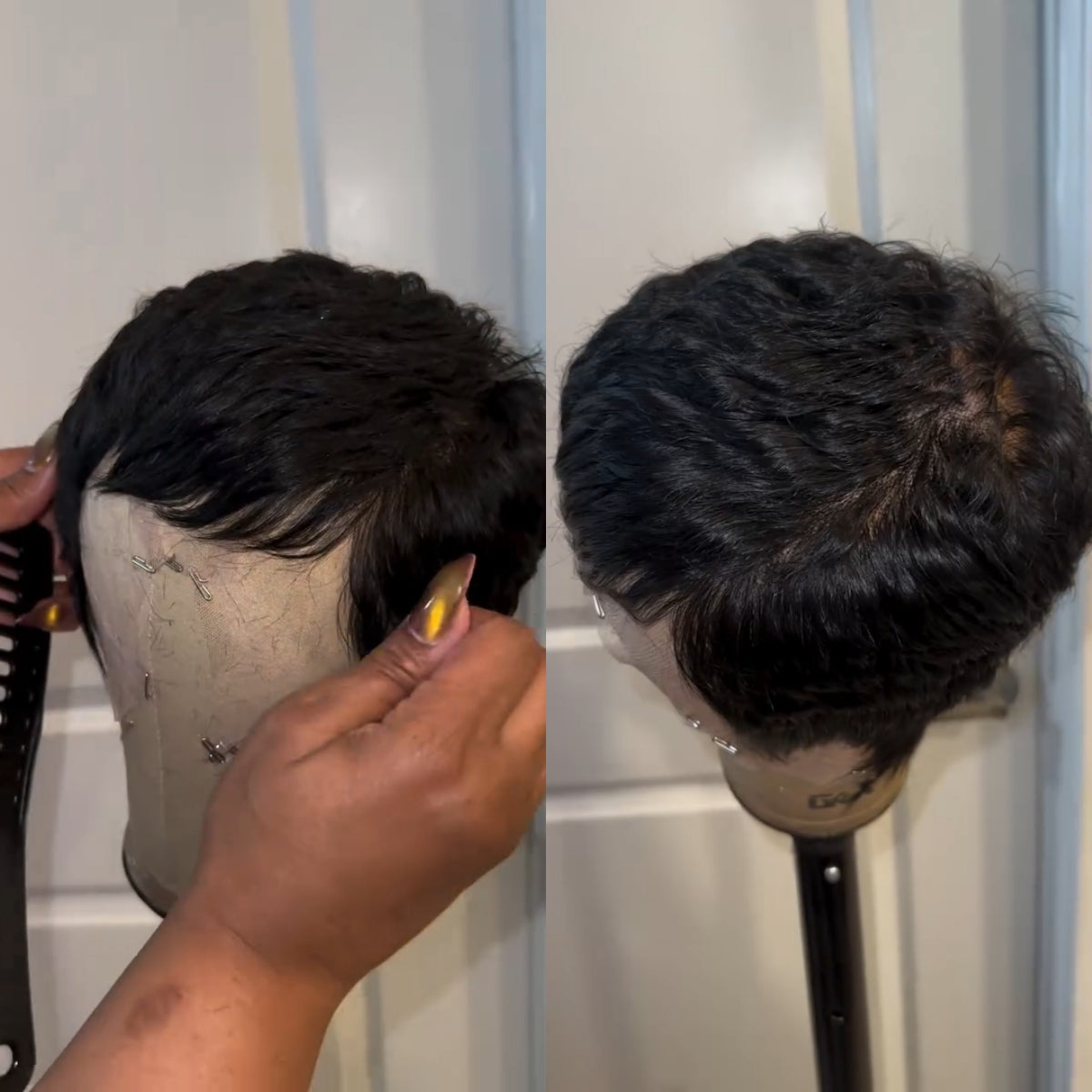 PixieLuxe – Full Lace Pixie Cut Wig in 100% Human Hair