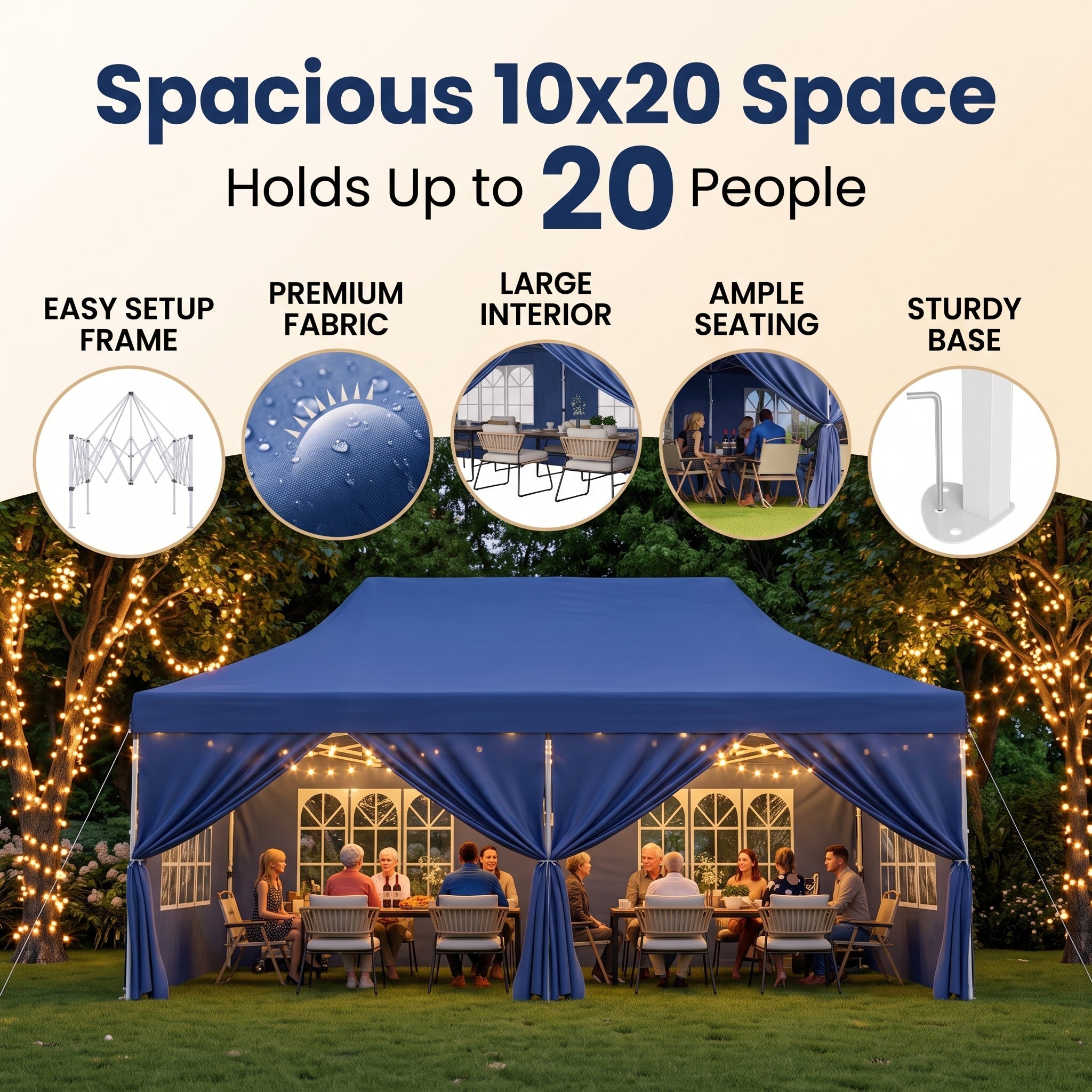 ShadeHaven – Heavy-Duty Pop-Up Canopy Tent with Removable Sidewalls