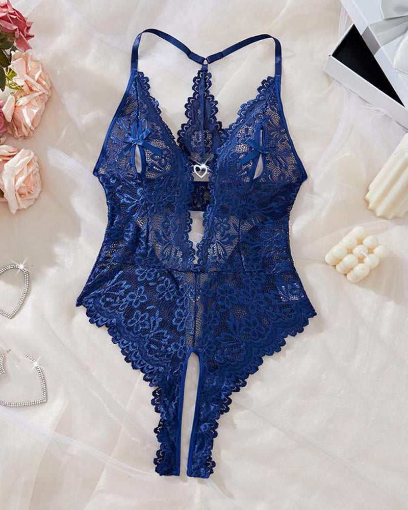 LaceAllure – Women's Open-Back Lace Bodysuit