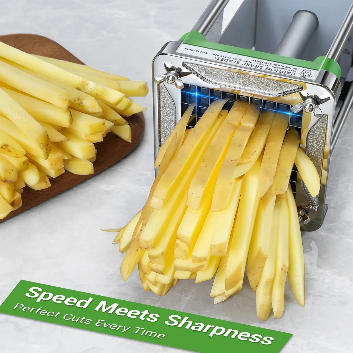 SpudSlice – ⭐ Stainless Steel Electric Vegetable Potato Cutter Machine 🍟