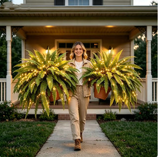 💛GlowFern – 🌿 Glowing Boston Ferns with Lights, Zero Watering, Zero Maintenance