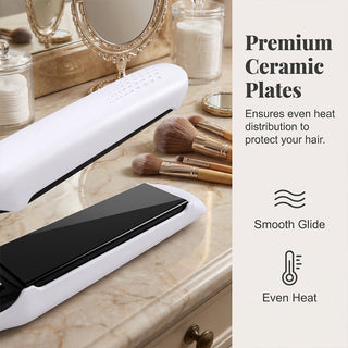 SilkGlide – ✨💇‍♀️ 2-in-1 Hair Straightener and Curler with Negative Ionic Care