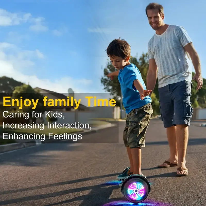 GlowGlide – All-Terrain Self-Balancing Hoverboard with LED Wheels
