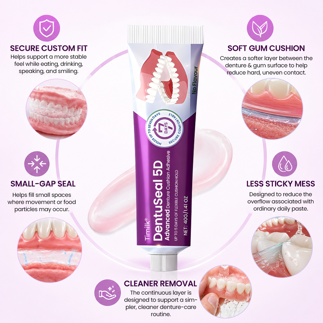 DentaCushion – Advanced Denture Cushion Adhesive With Up to 5 Days of Flexible Hold 🦷