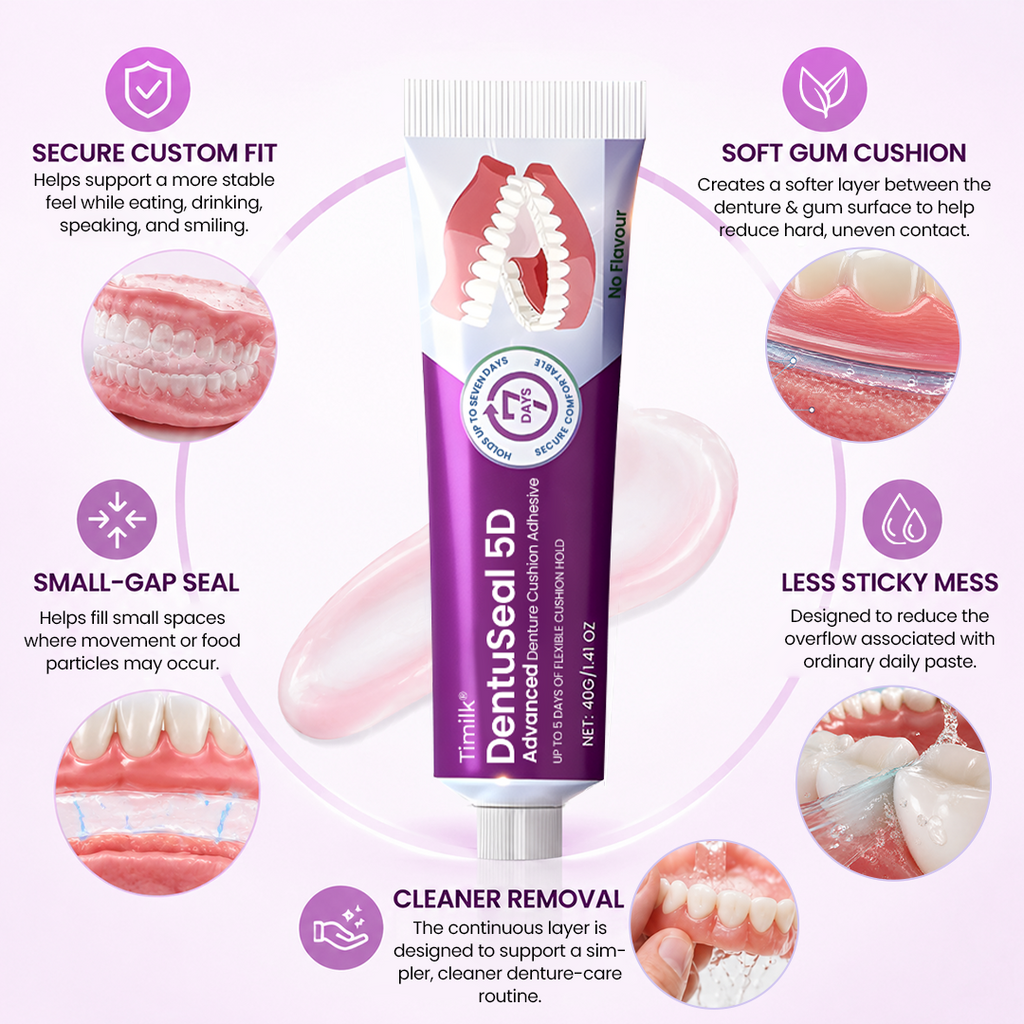DentaCushion – Advanced Denture Cushion Adhesive With Up to 5 Days of Flexible Hold 🦷