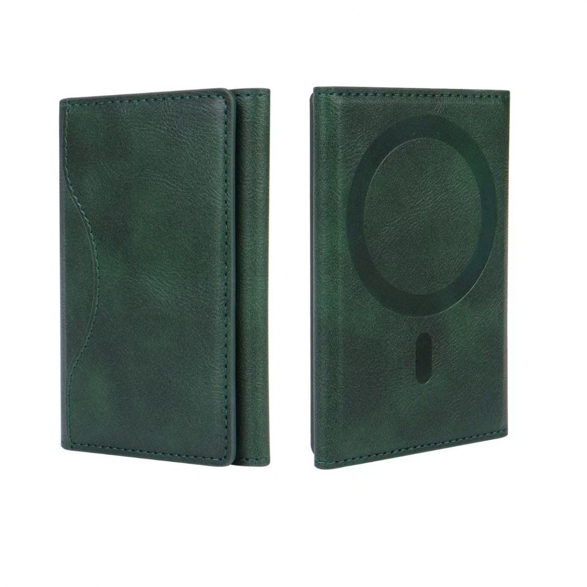 FoldMate – Tri-Fold MagSafe Leather Card Holder & Phone Kickstand