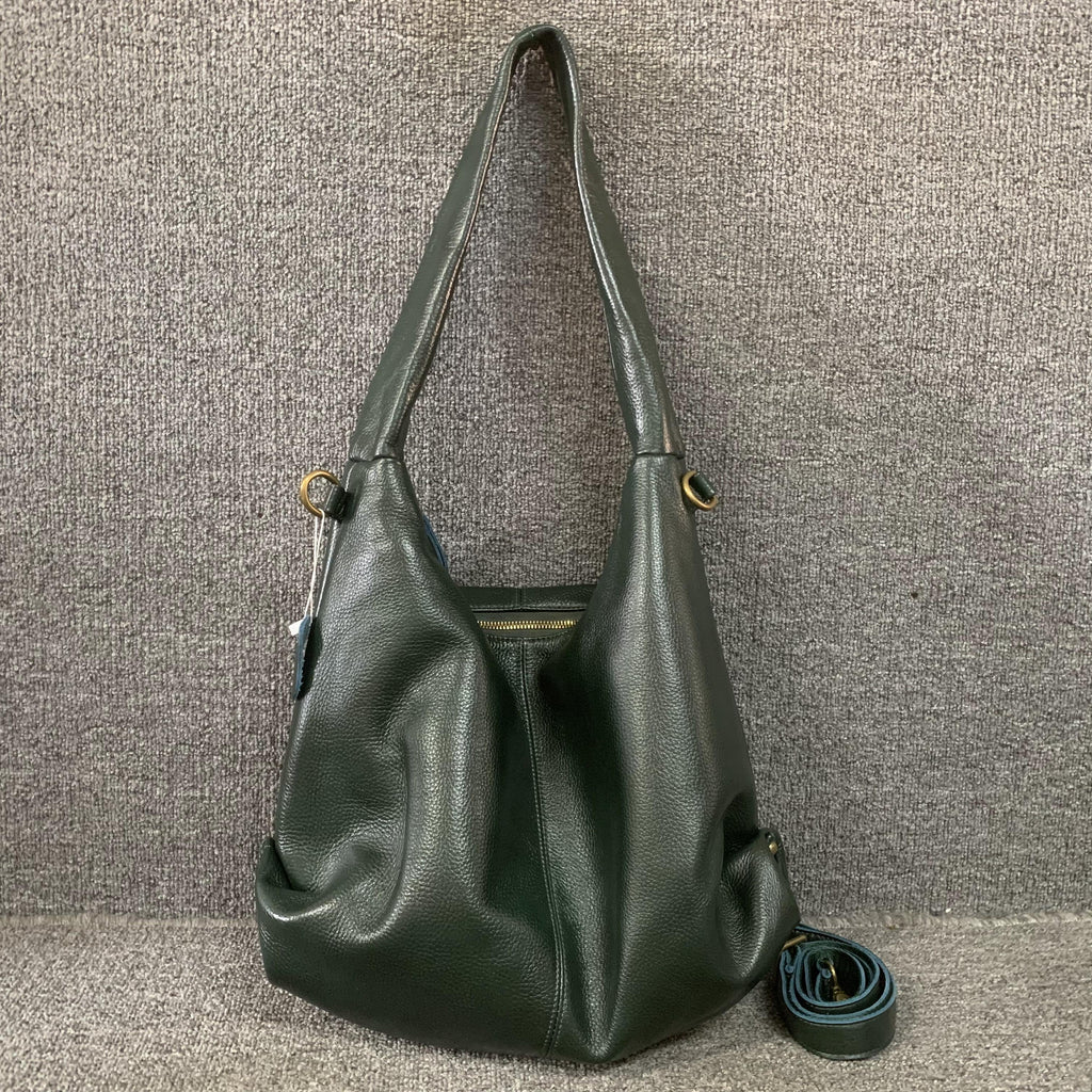 SoftDrape – Genuine Leather Hobo Tote Shoulder Bag