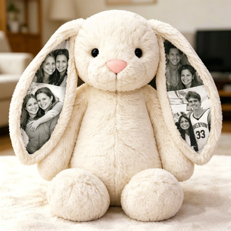 EarMemories – Custom Photo Bunny Plush with Hidden Picture Ears