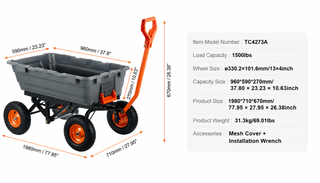 HaulMate – Heavy-Duty Poly Garden Dump Cart