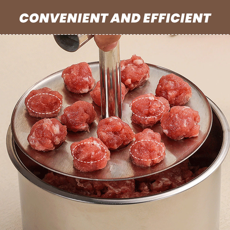 MeatBallPro – Stainless Steel Meatball Maker with 6 Holes for Meatballs, Fish Balls, Veggie Balls and Ice Cream🥩