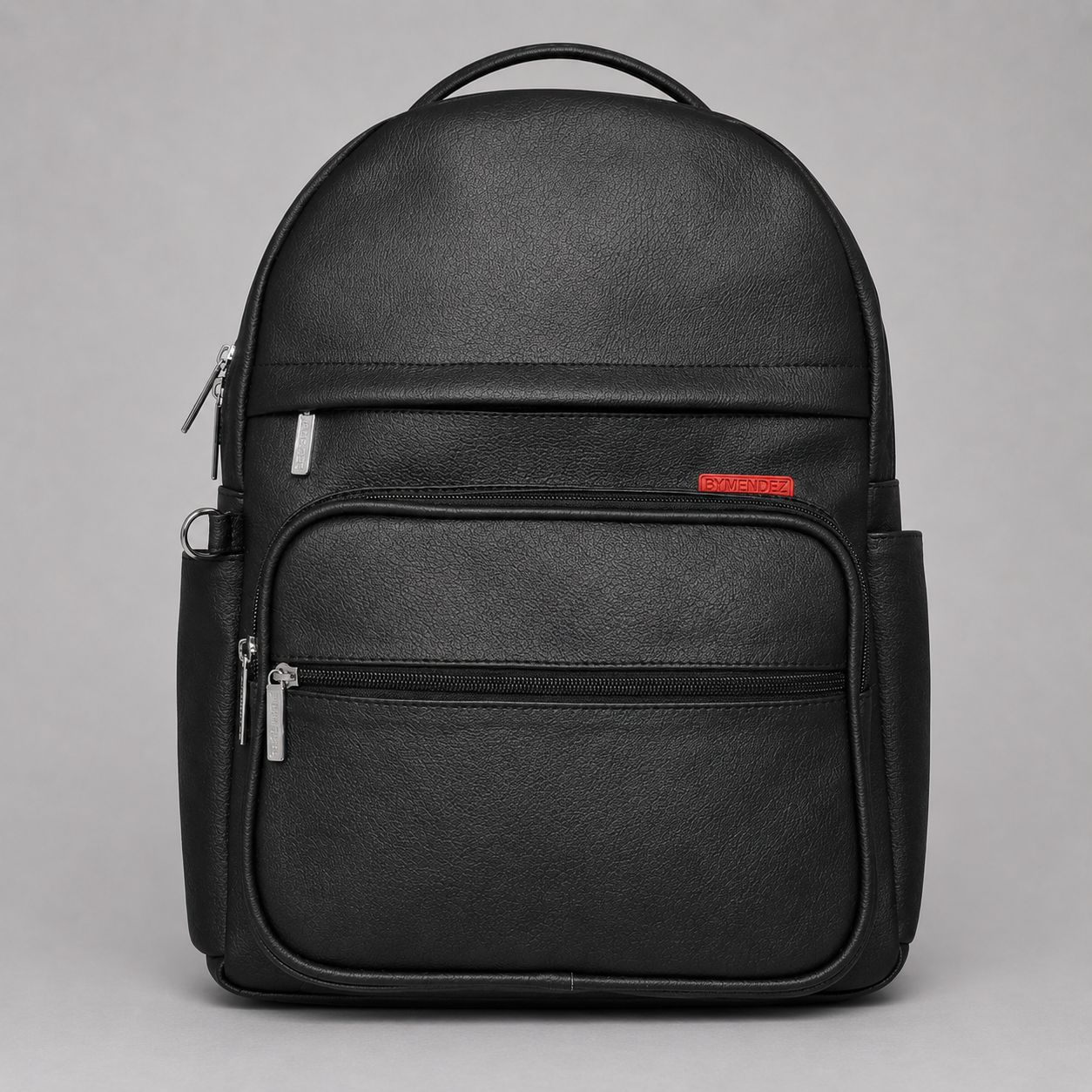 RedCore – Black Vegan Leather Laptop Backpack