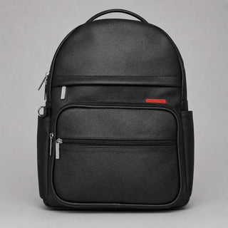 RedCore – Black Vegan Leather Laptop Backpack