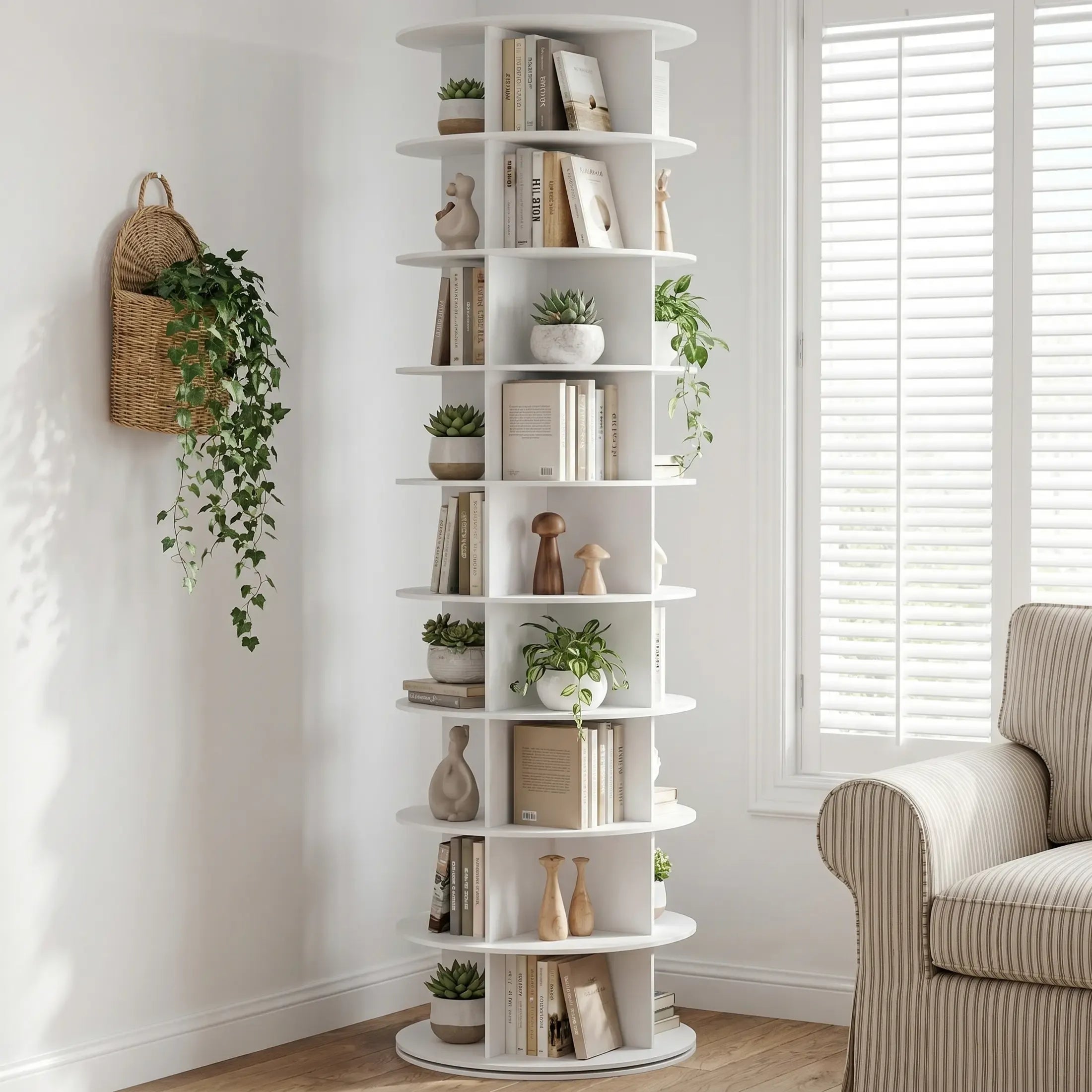 ShoeSpin – 360° Rotating Shoe Storage Tower