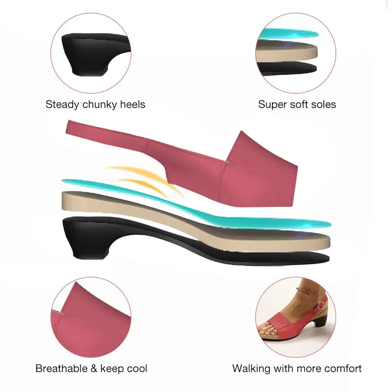 ArchGrace – 😍😍 Women's Comfortable Elegant Low Chunky Heel Shoes