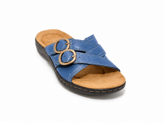SoftStride – Women’s Leather Slide Sandals for All-Day Comfort