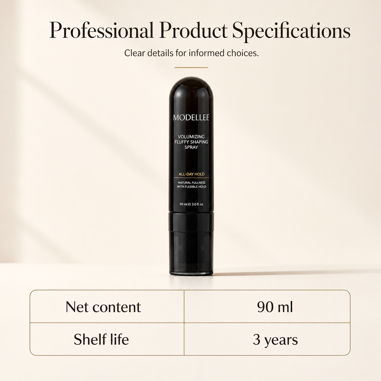FluffLift – 90ml Volumizing Hair Shaping Spray with Long-Lasting Hold and Peach Fragrance