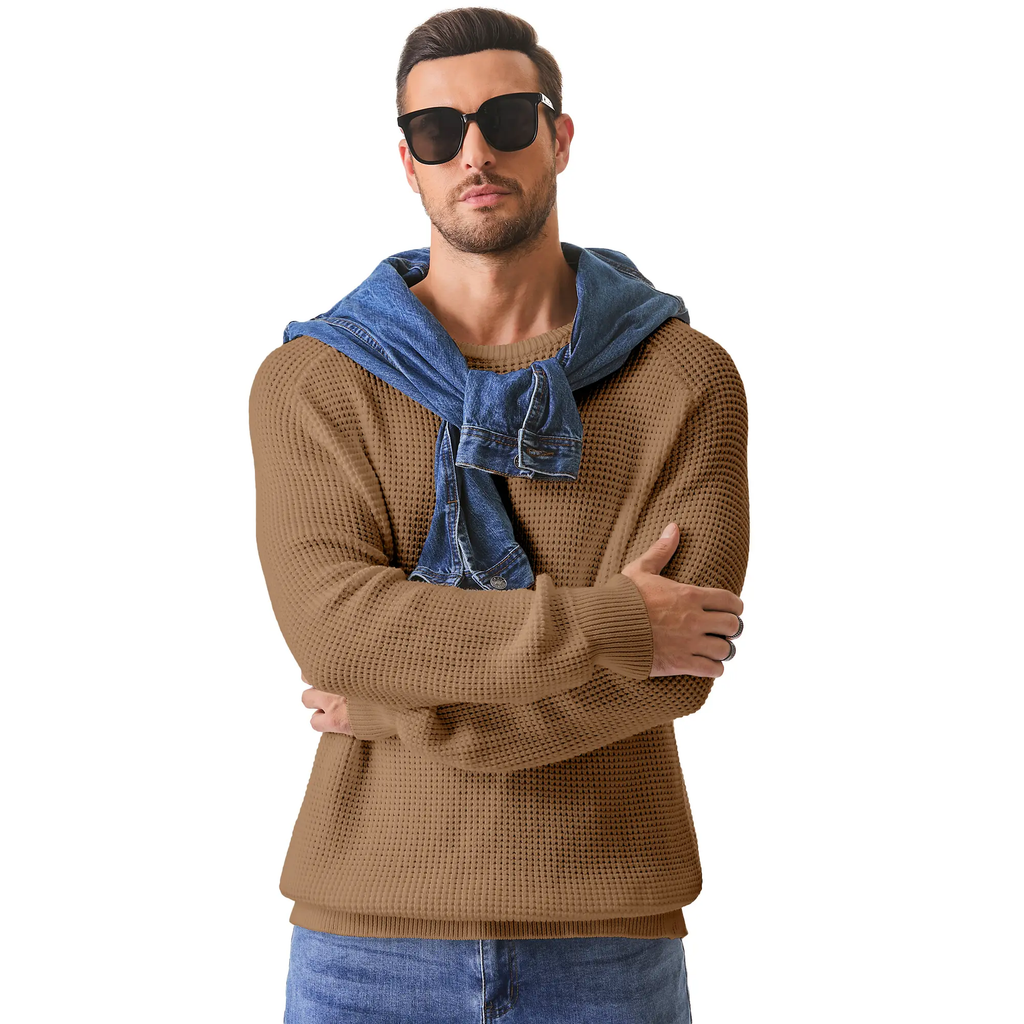 WaffleEase – Men’s Classic Crewneck Sweater