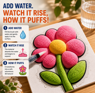 PuffMagic – ✨3D Puff-Effect Textured Craft Paper ✈️