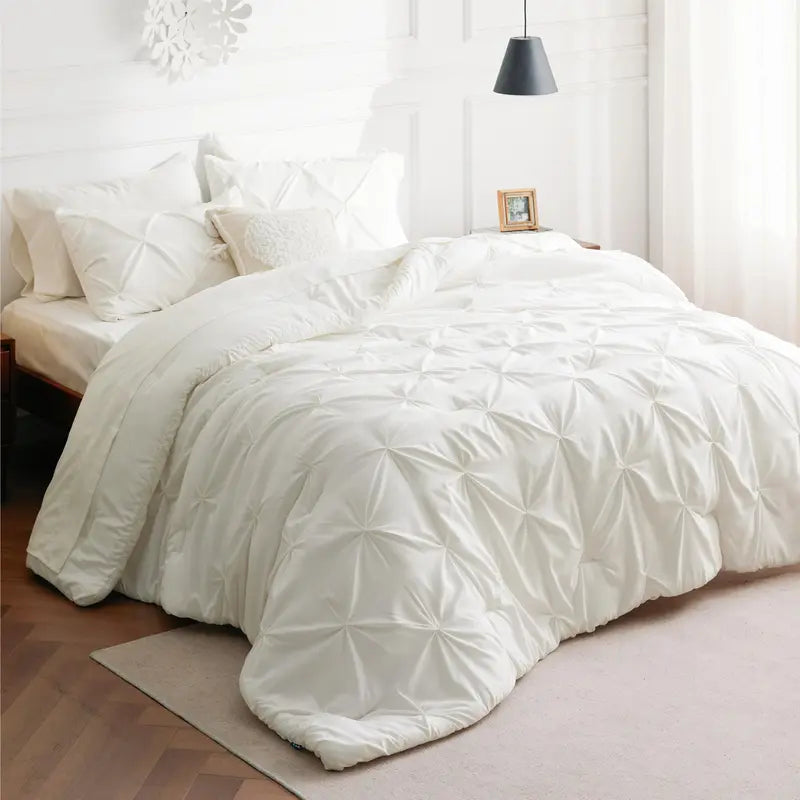 ☁️ CloudPleat – All-Season Pintuck Comforter Set