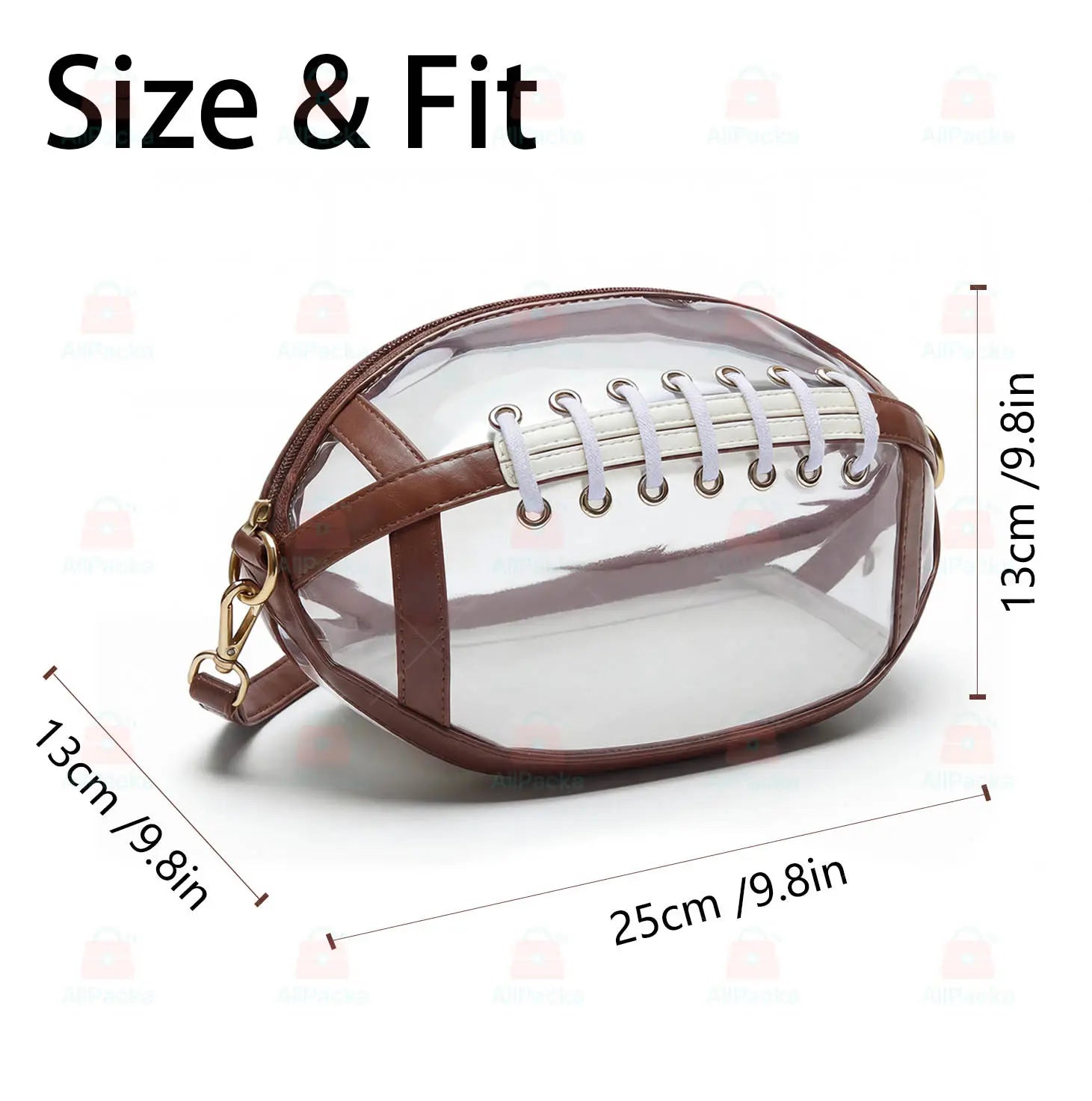 GridironClear – Transparent Football Crossbody Bag 🏈