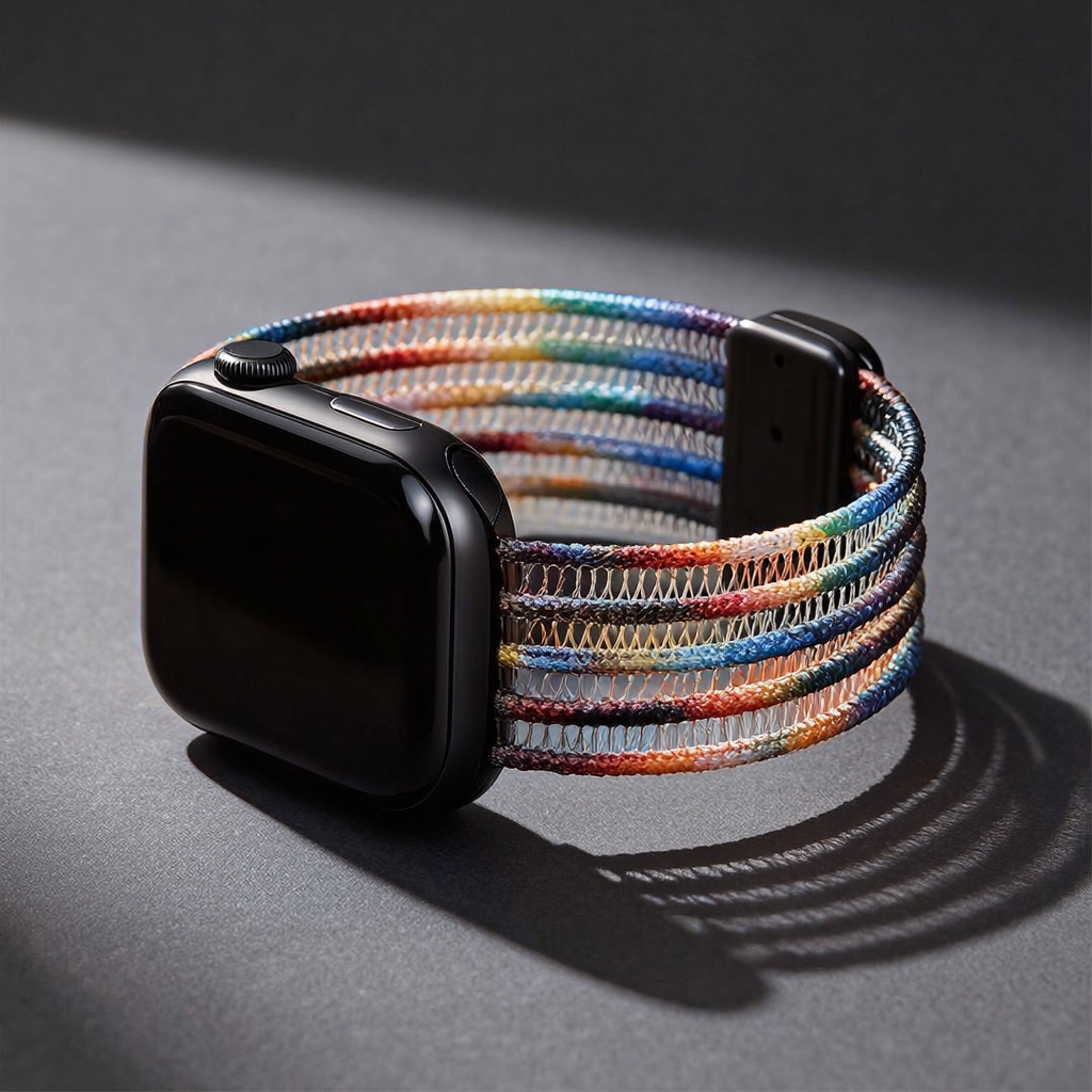 AiryWeave – Breathable Fishnet Silk Band for Apple Watch