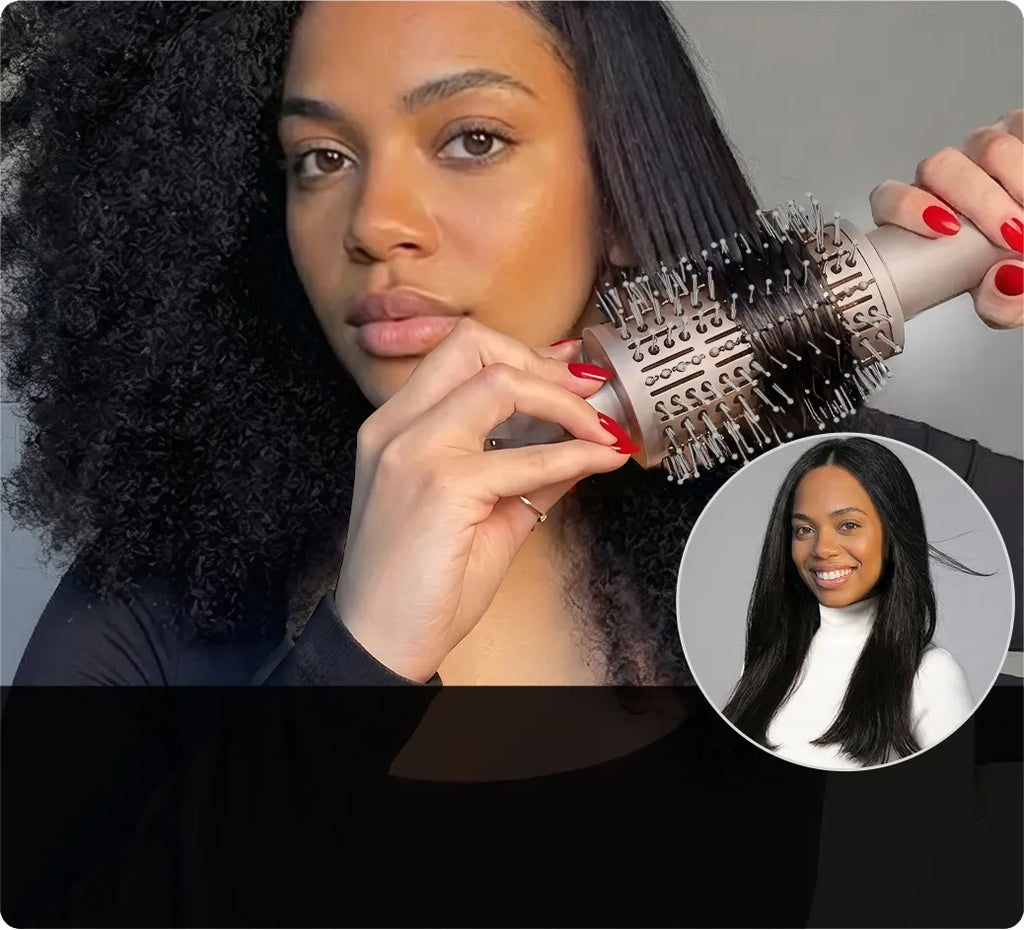 Hair dryer brush with multiple attachments