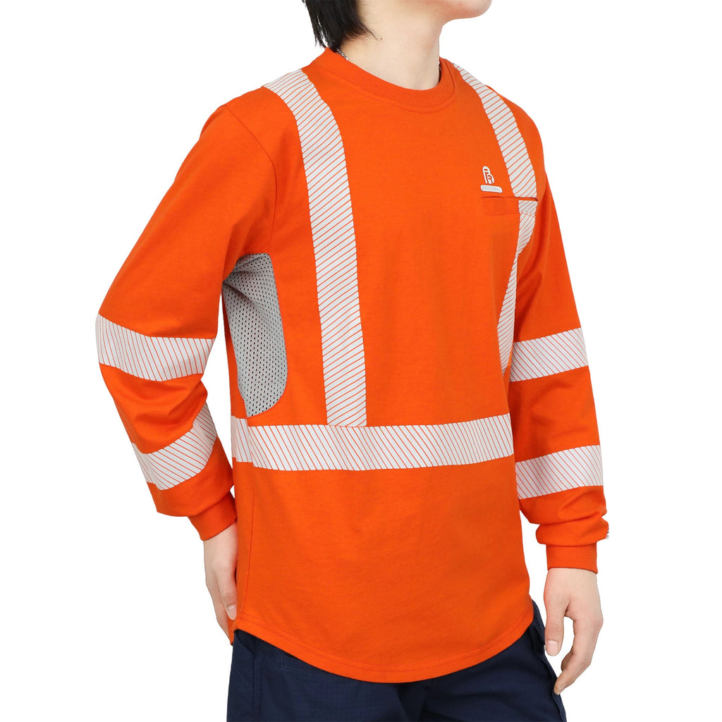 VentShield – 5.5 oz Lightweight Hi-Vis Summer Vented Mesh FR Long Sleeve T-Shirt