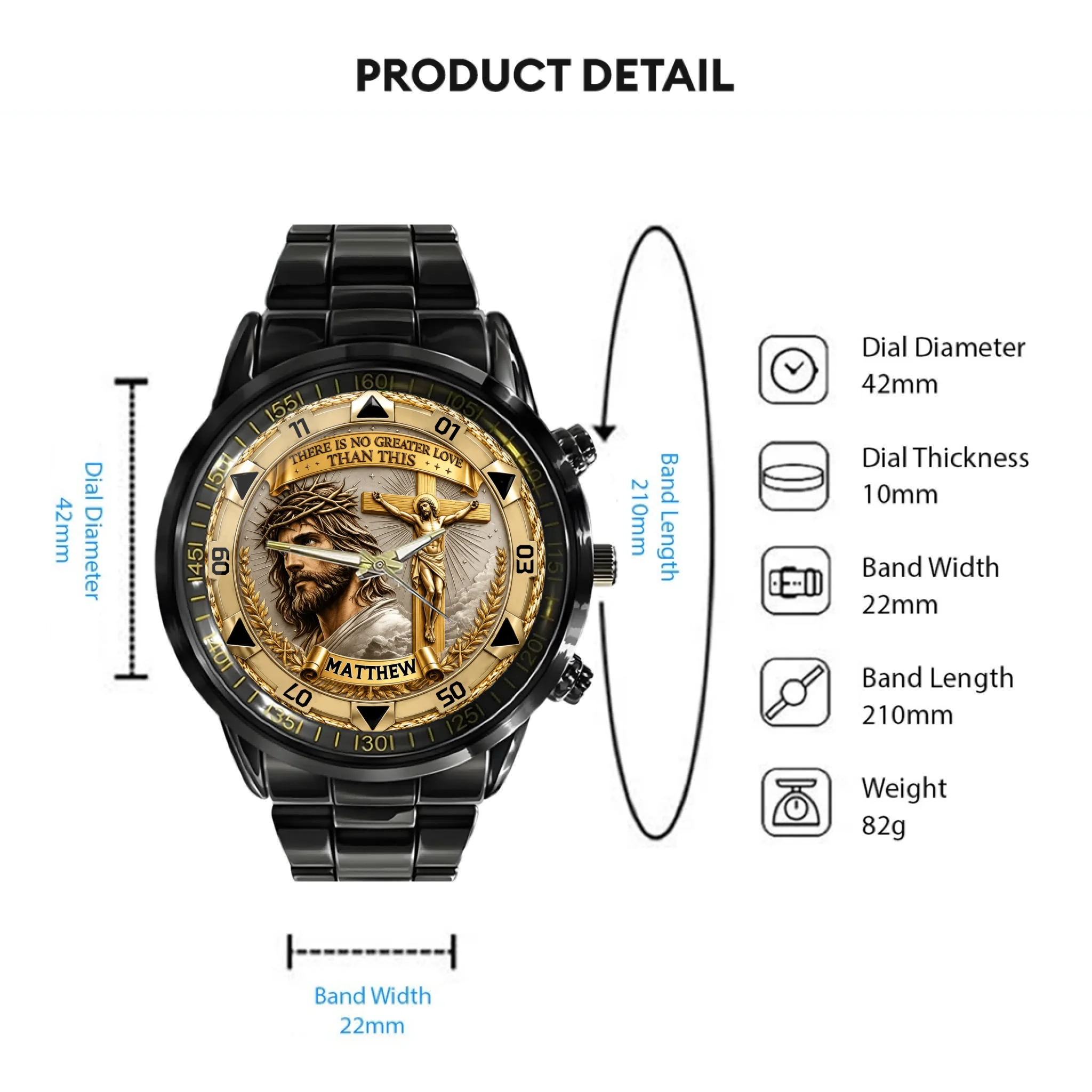 FaithMark – Personalized Crucifix Watch