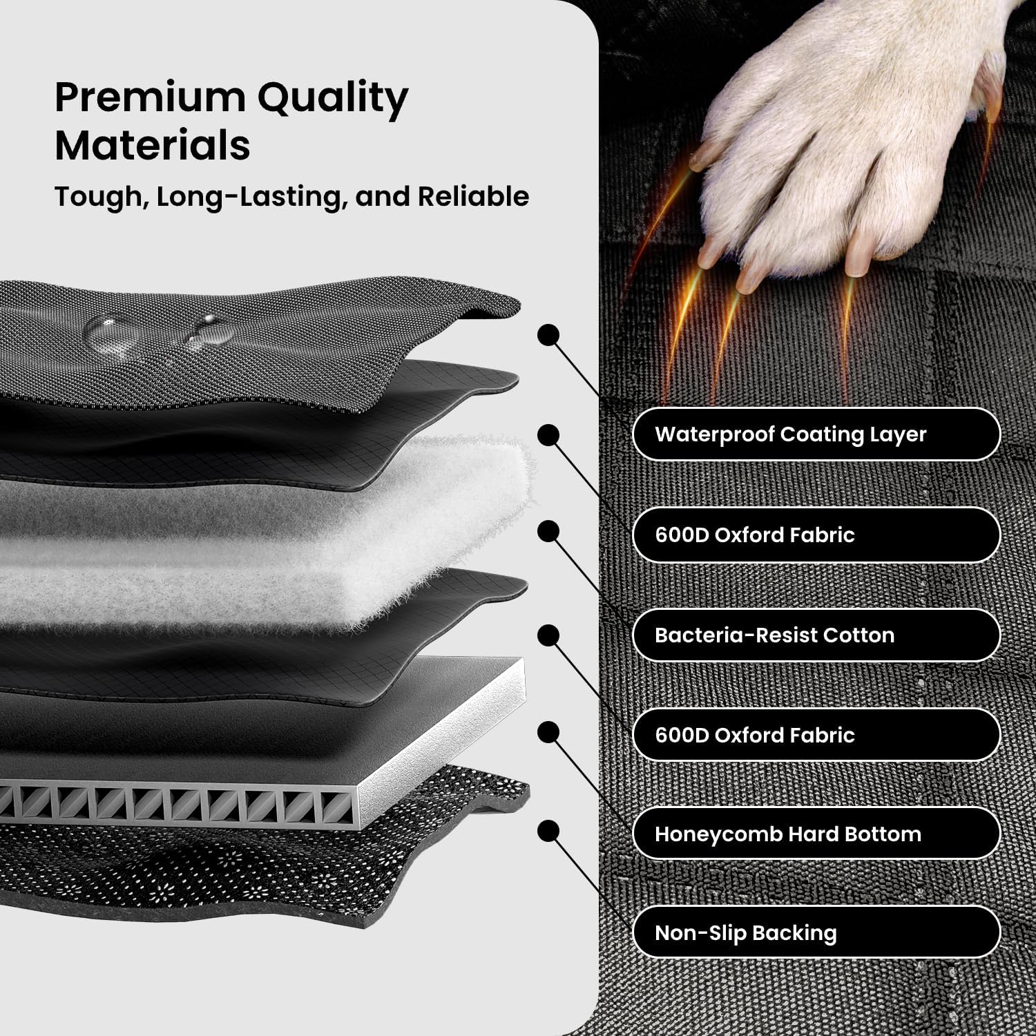 PawDeck – Hard-Bottom Backseat Extender for Dogs