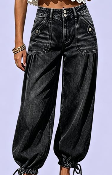 ✨BarrelEase – Women's High Waisted Stretchy Barrel Jeans