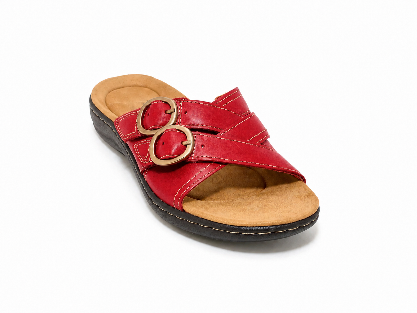 SoftStride – Women’s Leather Slide Sandals for All-Day Comfort