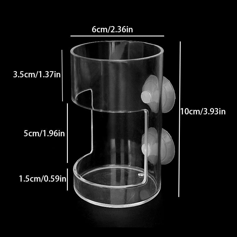 FeedDock – Clear Aquarium Feeding Ring and Tray with Suction Cups