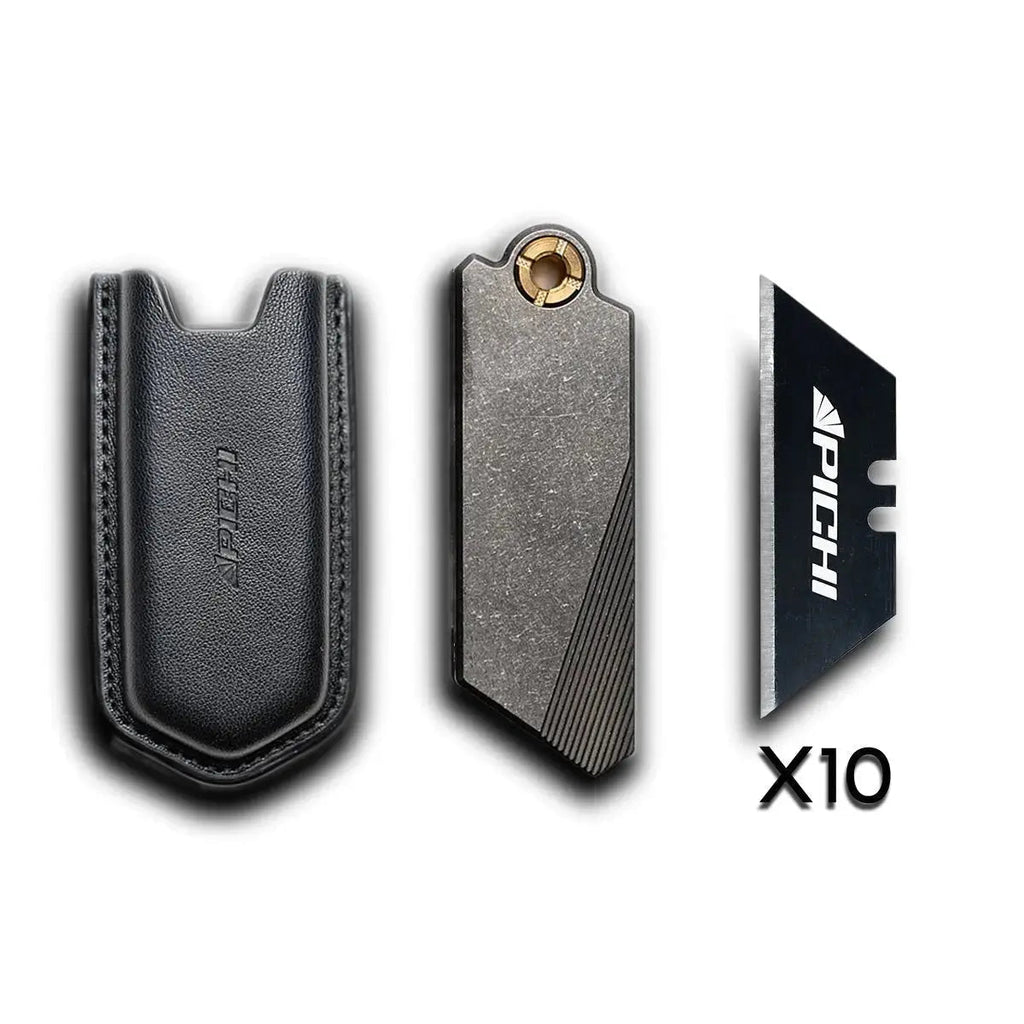 GlideCut – G9 Titanium & Brass Gravity Utility Knife