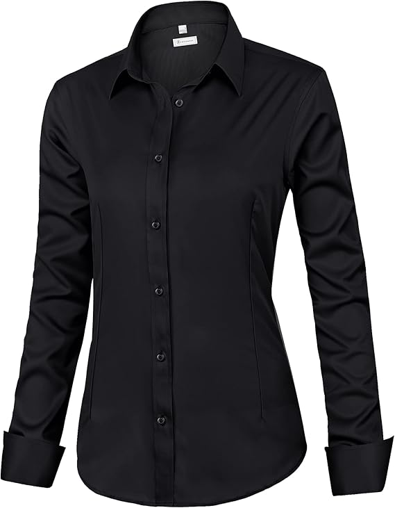 CrispCollar – Women's Classic-Fit Long-Sleeve Dress Shirt