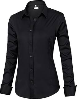 CrispCollar – Women's Classic-Fit Long-Sleeve Dress Shirt