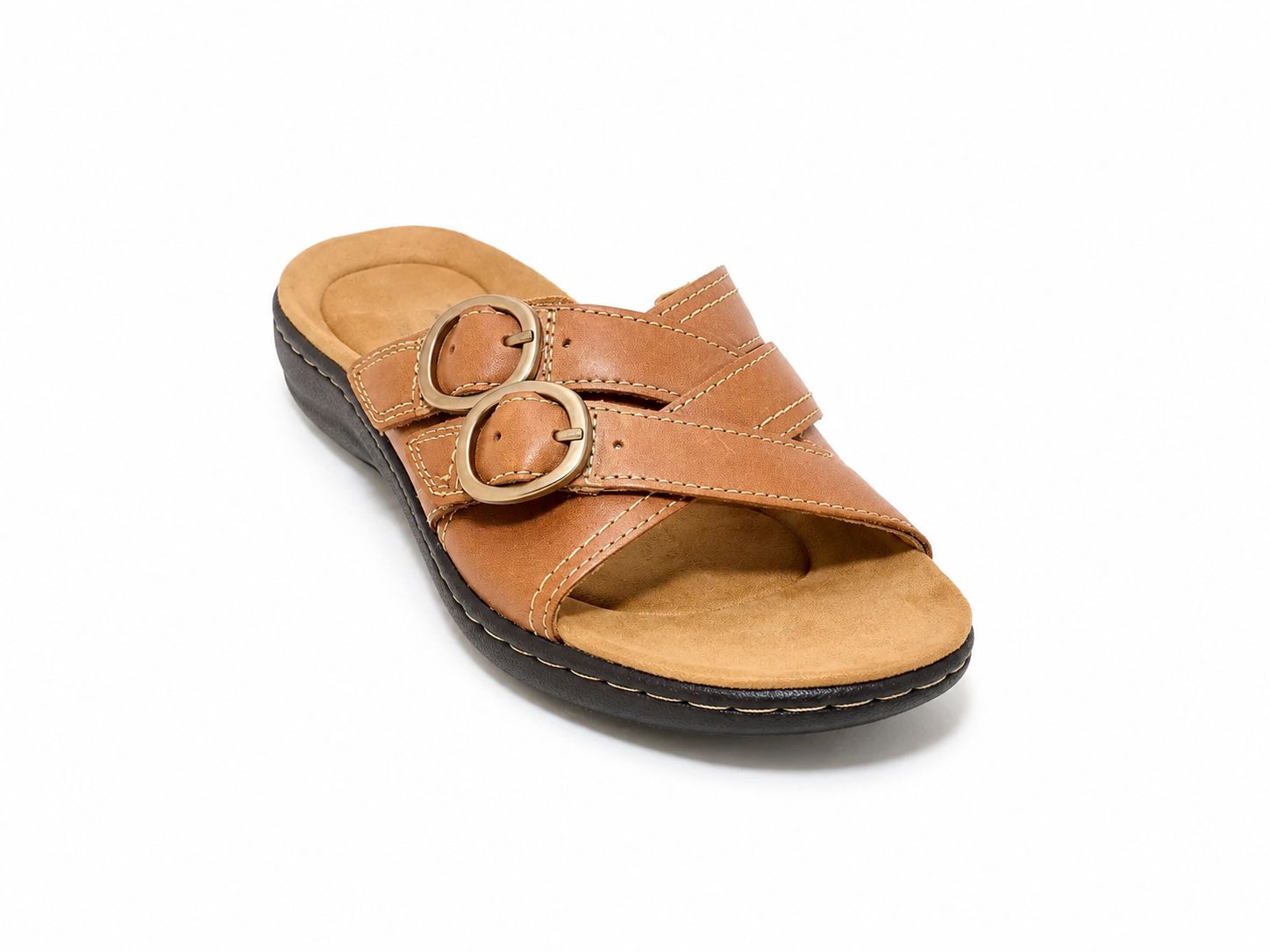 SoftStride – Women’s Leather Slide Sandals for All-Day Comfort