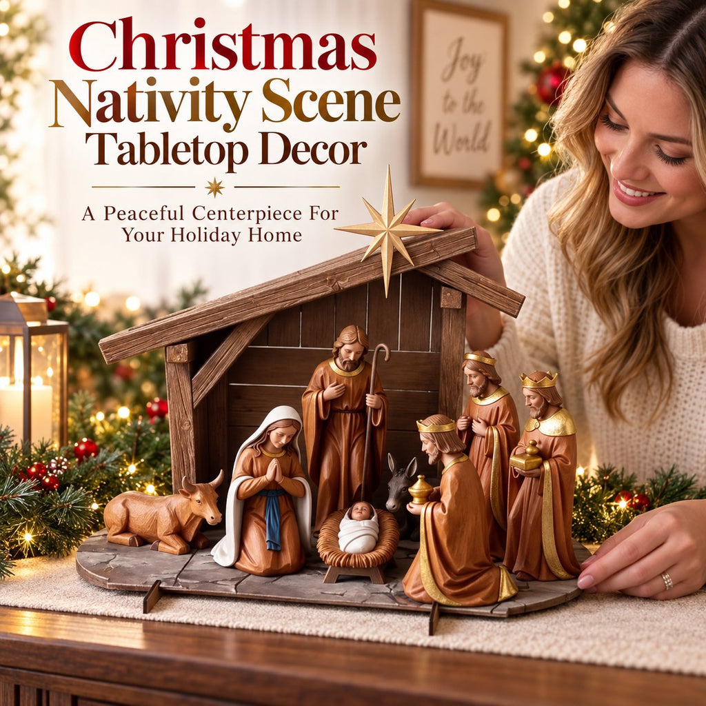 ✝️ HolyNight – Christmas Nativity Scene Tabletop Decor